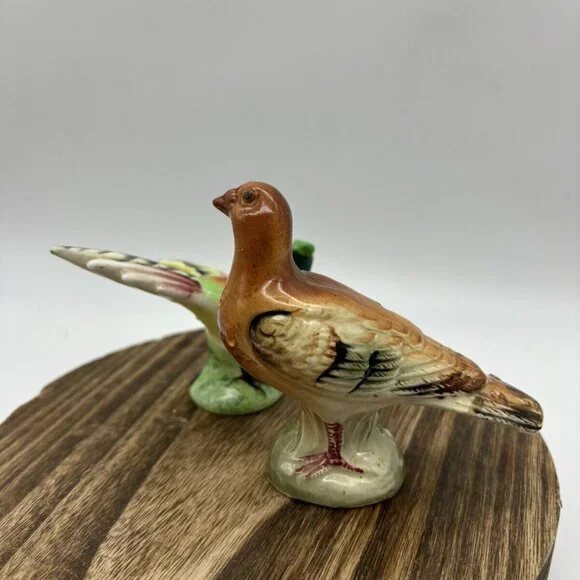 Vintage Set Pair Pheasant Salt Pepper Shaker Birds Japan Cottage Core Farm House - Picture 3 of 9